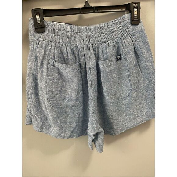 NWT GAP Linen blue chambray shorts Size XS - Picture 2 of 8